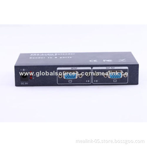 1 to 8 VGA Extender, 100/200/300m Optional, 12V DC Power Supply